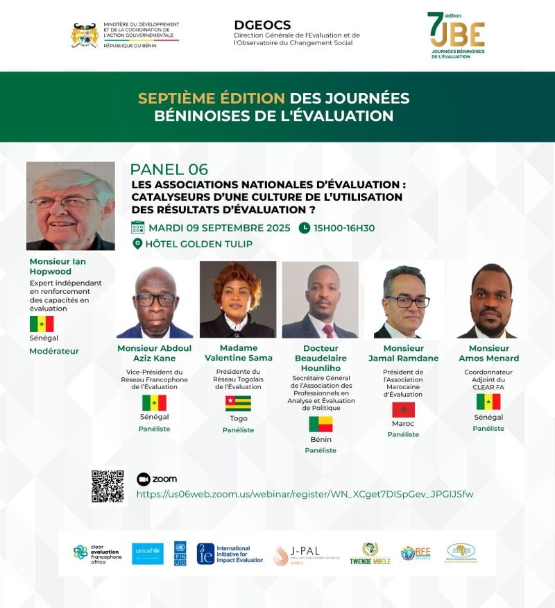 SEPTIEME EDITION DES JOURNEES BENINOISES DE L'EVALUATION